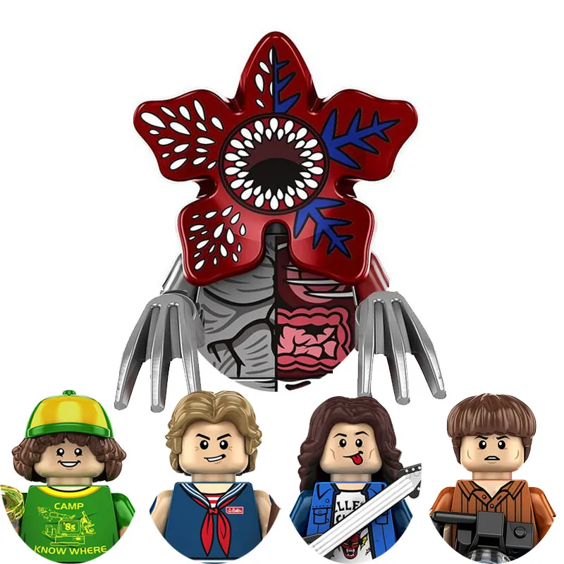 The Classical Horror Movie Dustin Mike Lucas Will Demogorgon Eleven Model Building Blocks Enlighten Figure Toys For Children