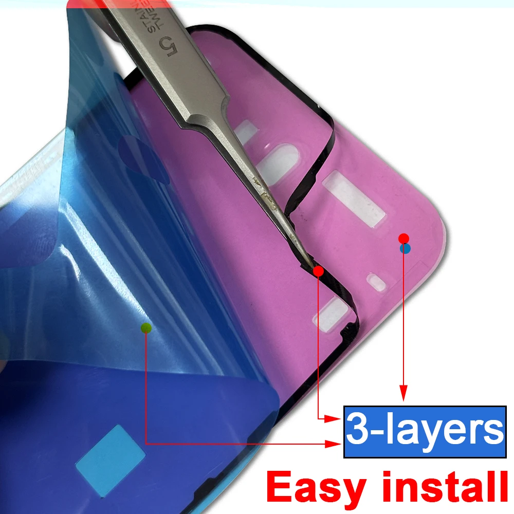 1 Stück, wasserdichter Dichtungsaufkleber für die Rückseite des Glasgehäuses für iPhone 14 Plus 15 16 Pro Max 17 Air, Reparaturband für Telefonreparaturteile