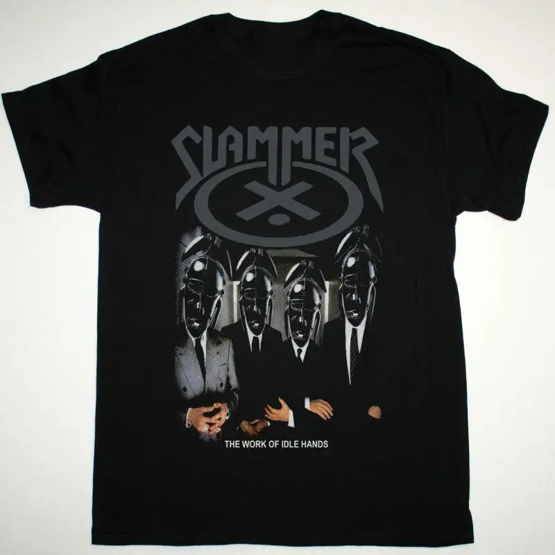Хлопковая черная футболка Vtg Slammer Band The Work Of Idle Hands S 5XL J711