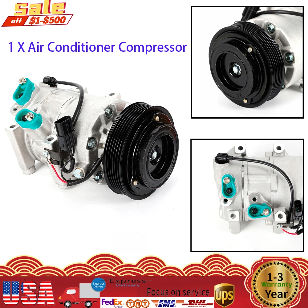 For Hyundai Tucson 2.4L Kia Sportage 2010-2015 A/C Air Conditioning Compressor