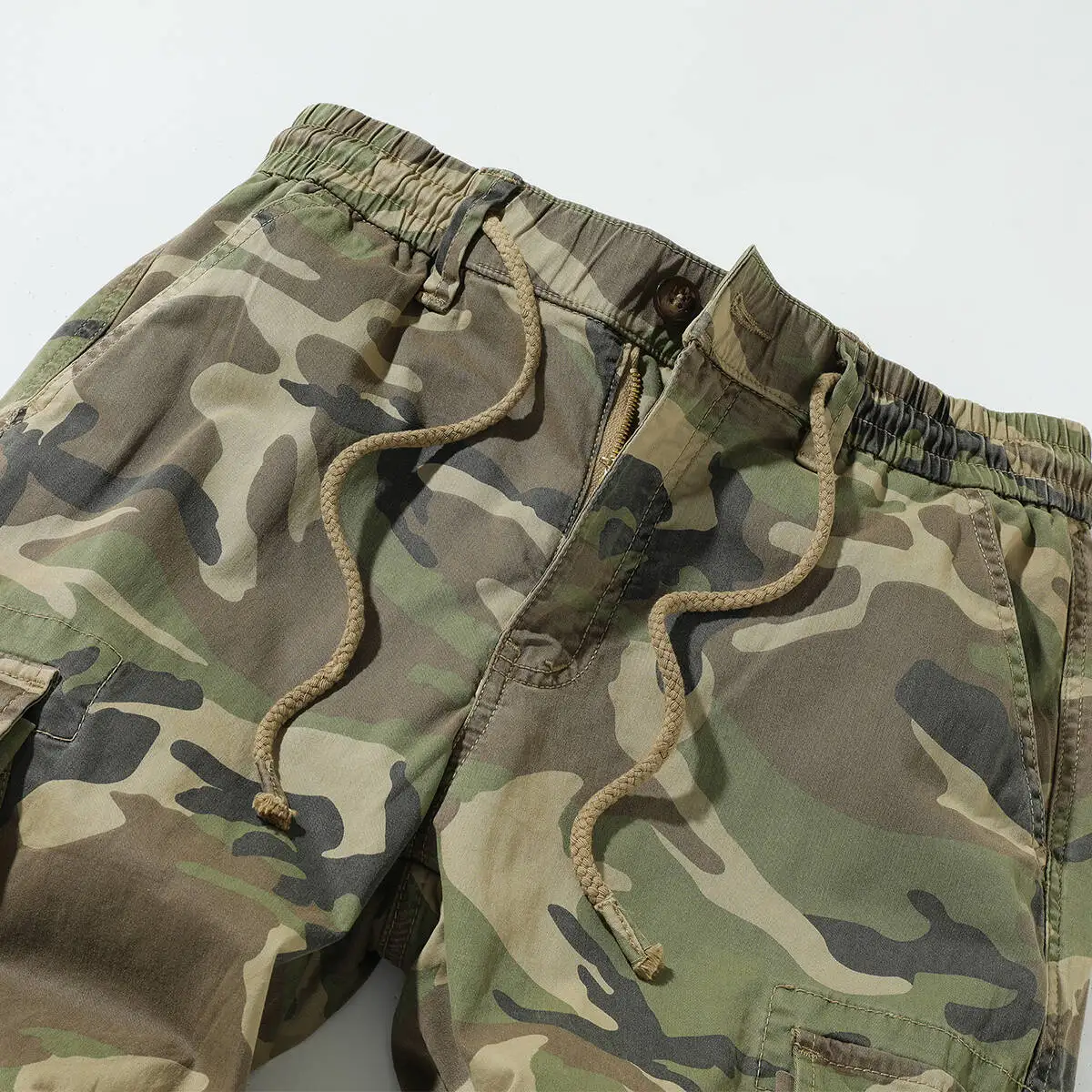 Pantalones Cargo de camuflaje con múltiples bolsillos para hombre, ropa deportiva holgada de algodón puro a la moda para deportes al aire libre, resistente al desgaste, informal
