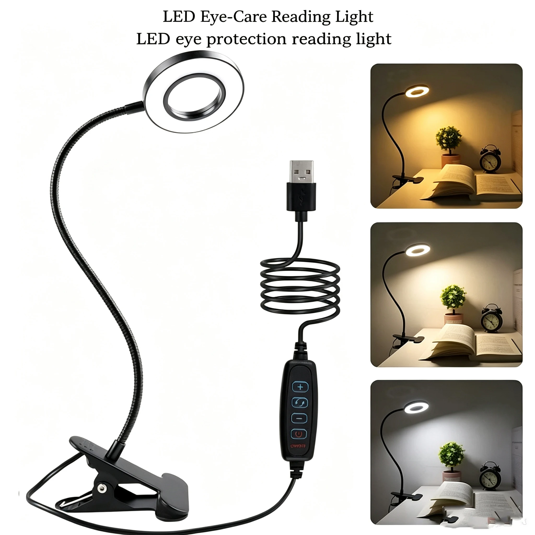 lampe-de-lecture-a-led-a-clipser-alimentee-par-usb-lampe-de-bureau-annulaire-avec-3-modes-de-couleur-intensite-reglable-en-continu-flexible-a-360°-°-lampe-a-col-de-cygne