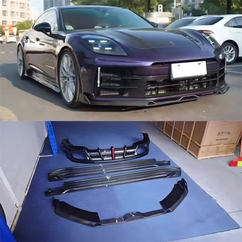 

For Porsche Panamera 976 2024+ Real Carbon Fiber Bumper Front Lip Rear Diffuser Side Skirts Spoiler Accessories Body Kit