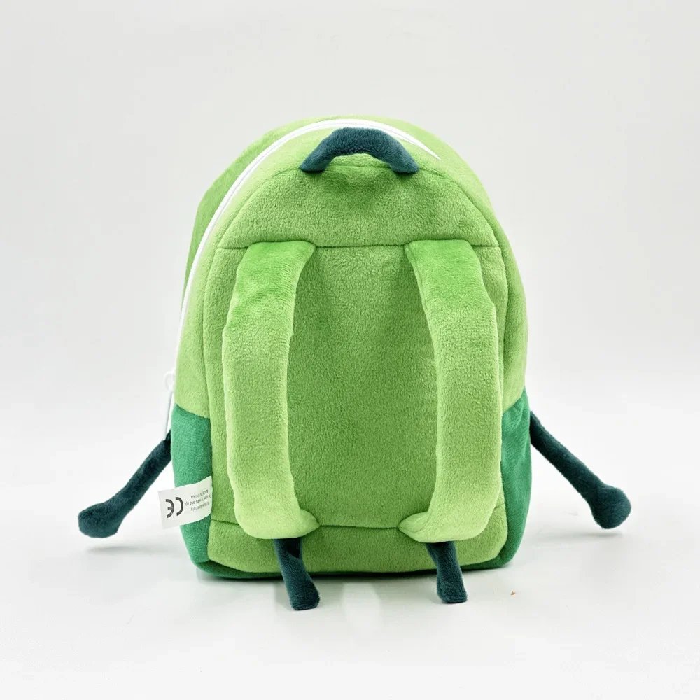 New Cartoon Baby Plush Backpack Children's Green Cute Doll School Bag Compact and Lightweight Outdoor Leisure Bag Travel Bag