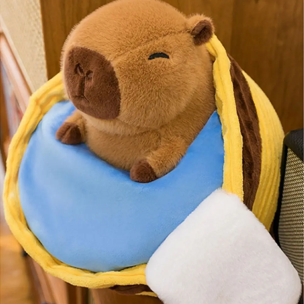 Criativo fofo capivara macio animal dos desenhos animados capivara algodão bonito marrom capivara recheado aniversário