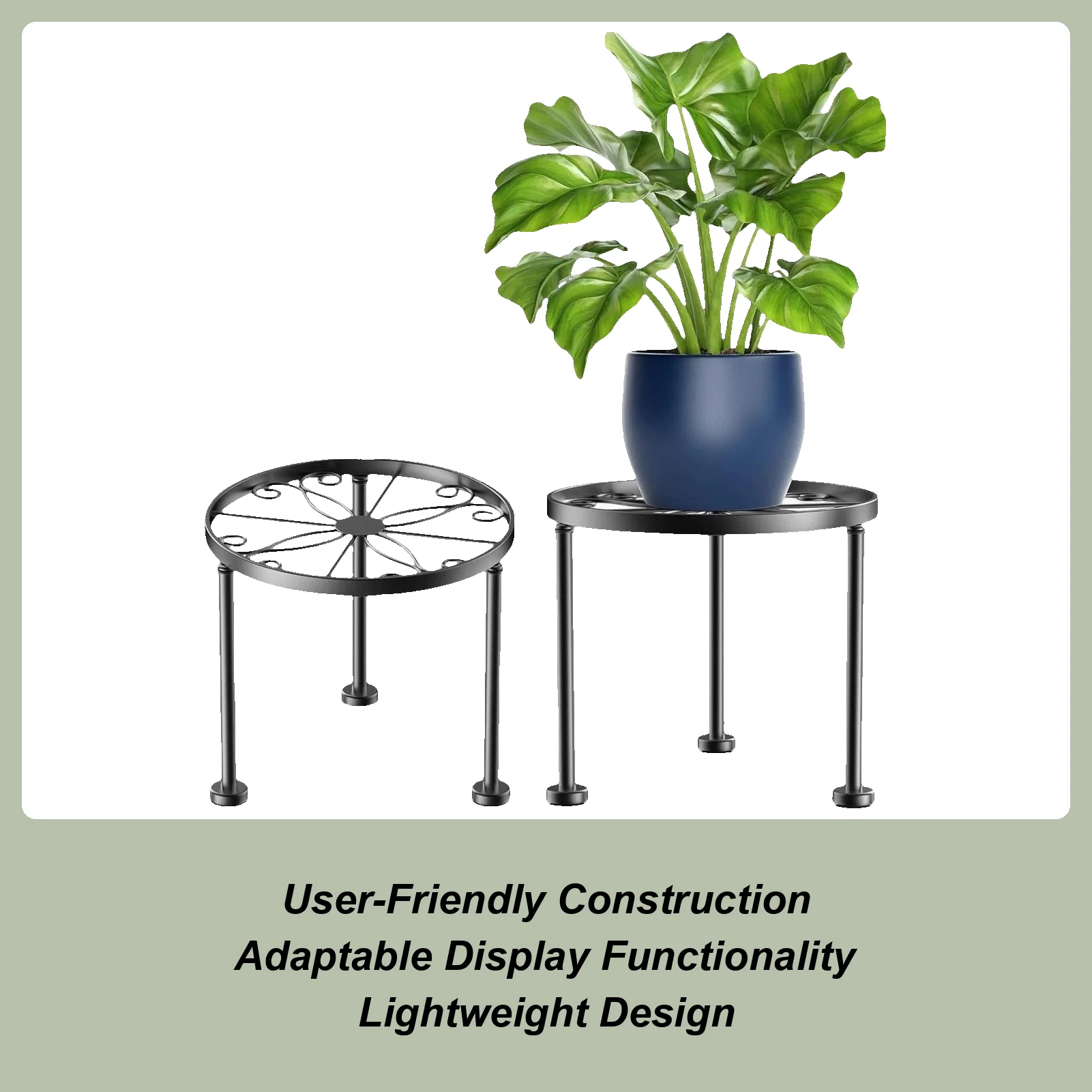 

Retro Potted Plant Standing Flower Pot Shelf Display Stand Garden Plant Flower Stand Balcony Home Decoration Stand Rustproof