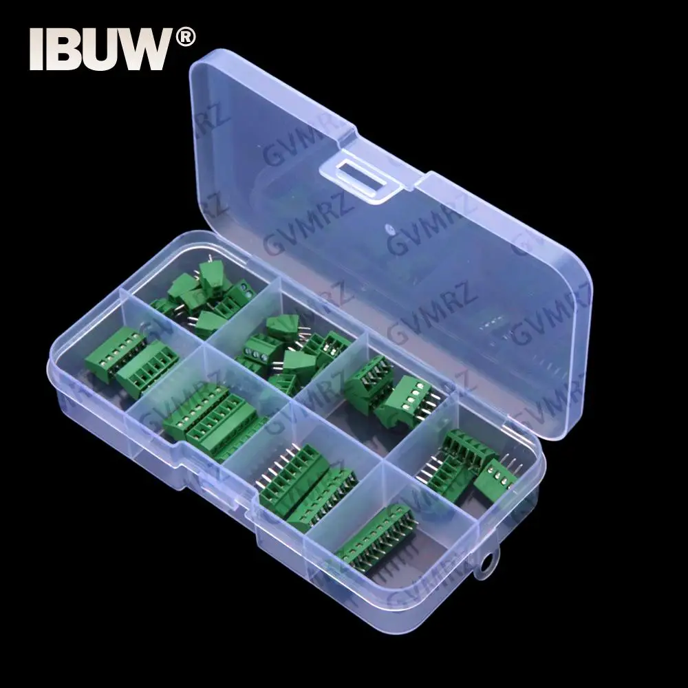 

35PCS KF128 2P 3P 4P 8P 10P Threaded Screw Terminal Connector 2.54MM Pitch 4P 8P 10P