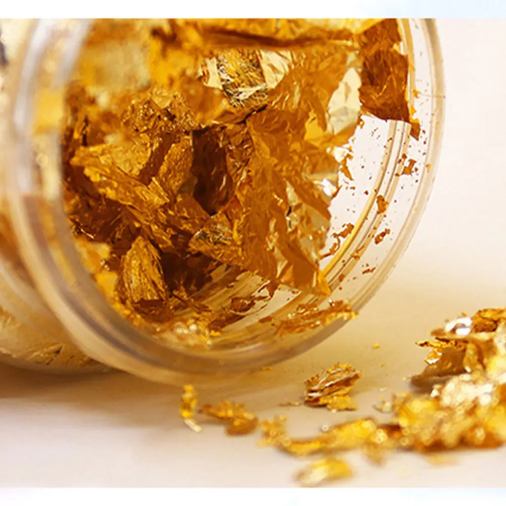 กลิตเตอร์เล็บ 10 กรัม สีทอง รูปทรงไม่สม่ำเสมอ สำหรับตกแต่งเล็บ DIY อุปกรณ์ตกแต่งเล็บ