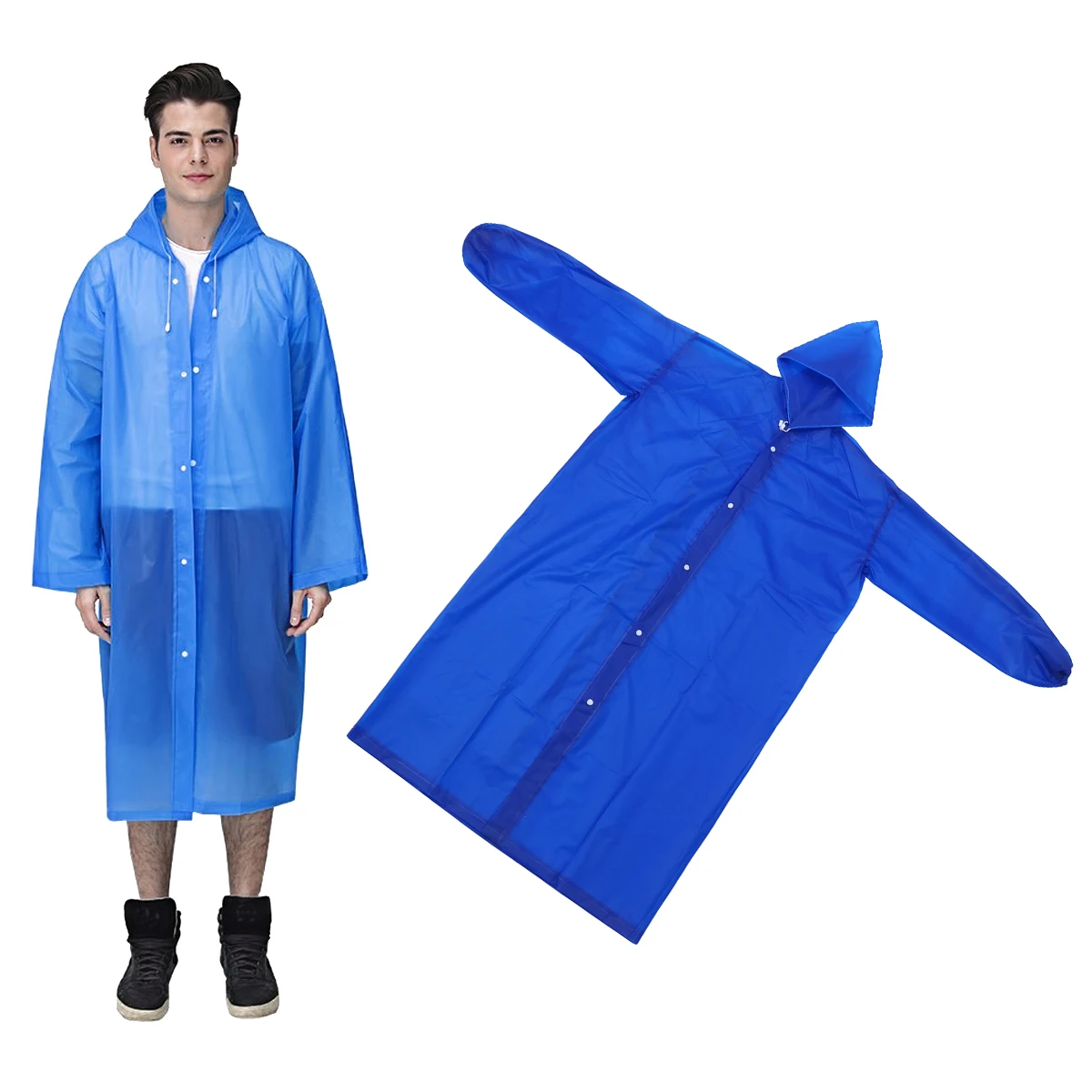 

Adult Transparent Raincoat Ponchos for Adults Waterproof Cape Reusable Man Jacket