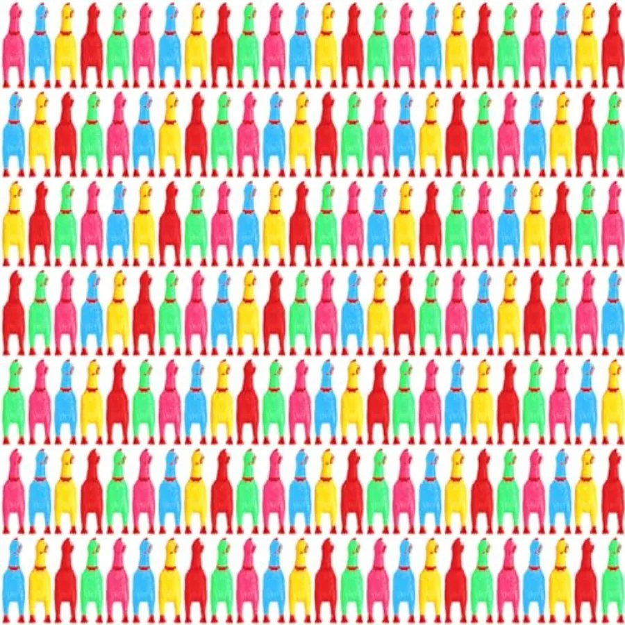 

150 Pcs 6.3 Inch Squeaky Rubber Chicken Bulk Mini Funny Screaming Chicken for Dogs Pets and Party Favors Stress Relief and Redu