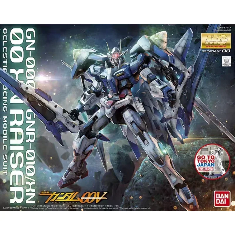 BANDAI Anime MG 1/100 Double 0 GUNDAM GN-0000 New Mobile Report Gundam Assembly Plastic Model Kit Action Toys Figures Gift