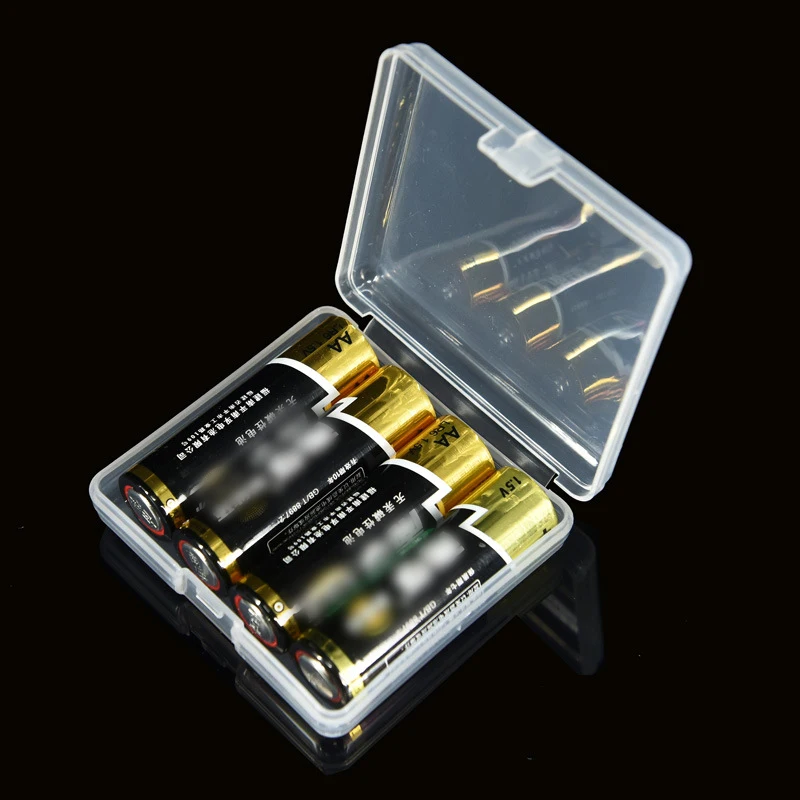 Hard พลาสติกแบตเตอรี่กล่อง AA/AAA แบตเตอรี่ผู้ถือกล่องคอนเทนเนอร์พร้อมคลิปสําหรับ 2 4 8 AA/AAA แบตเตอรี่ PP กล่อง