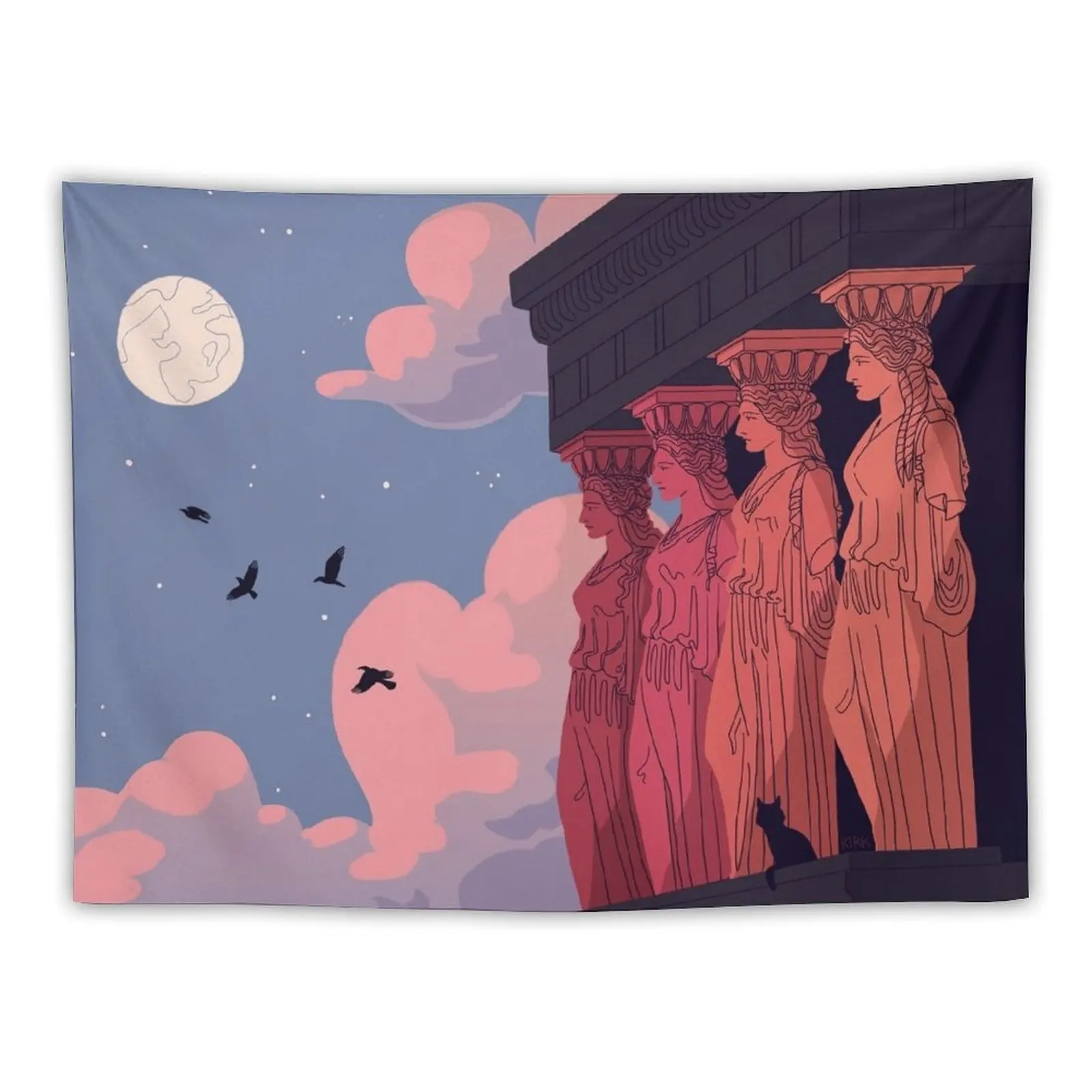 

Caryatids at Dusk Tapestry Wall Art Art Mural Home Supplies Tapestry