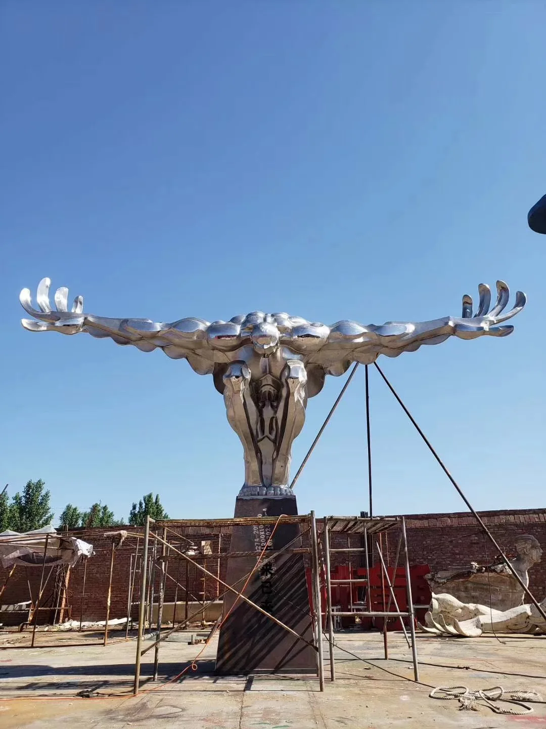 Escultura de estatua de buzo de acero inoxidable, decoración de natación pulida con espejo de nuevo diseño
