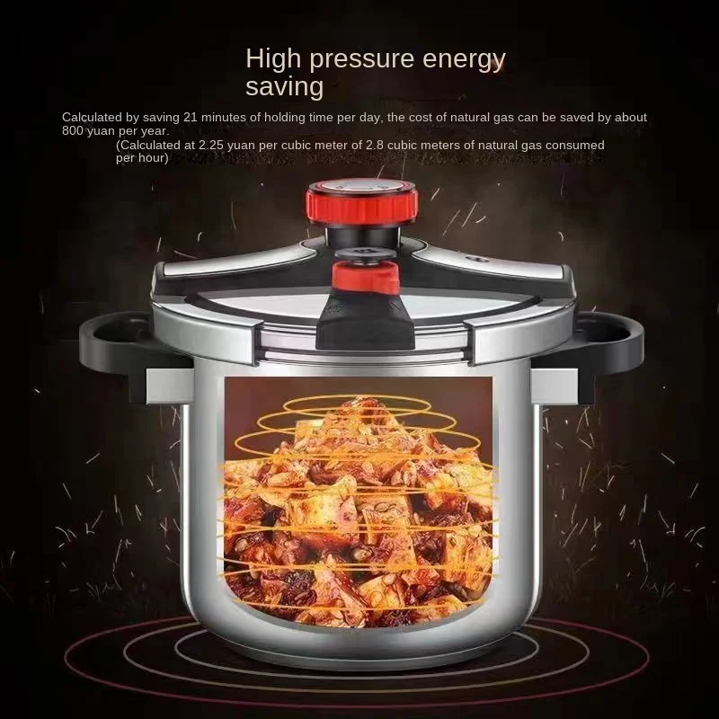 304 stainless steel 10L pressure cooker, rotatable switch, large capacity, universal for gas stove induction cooker