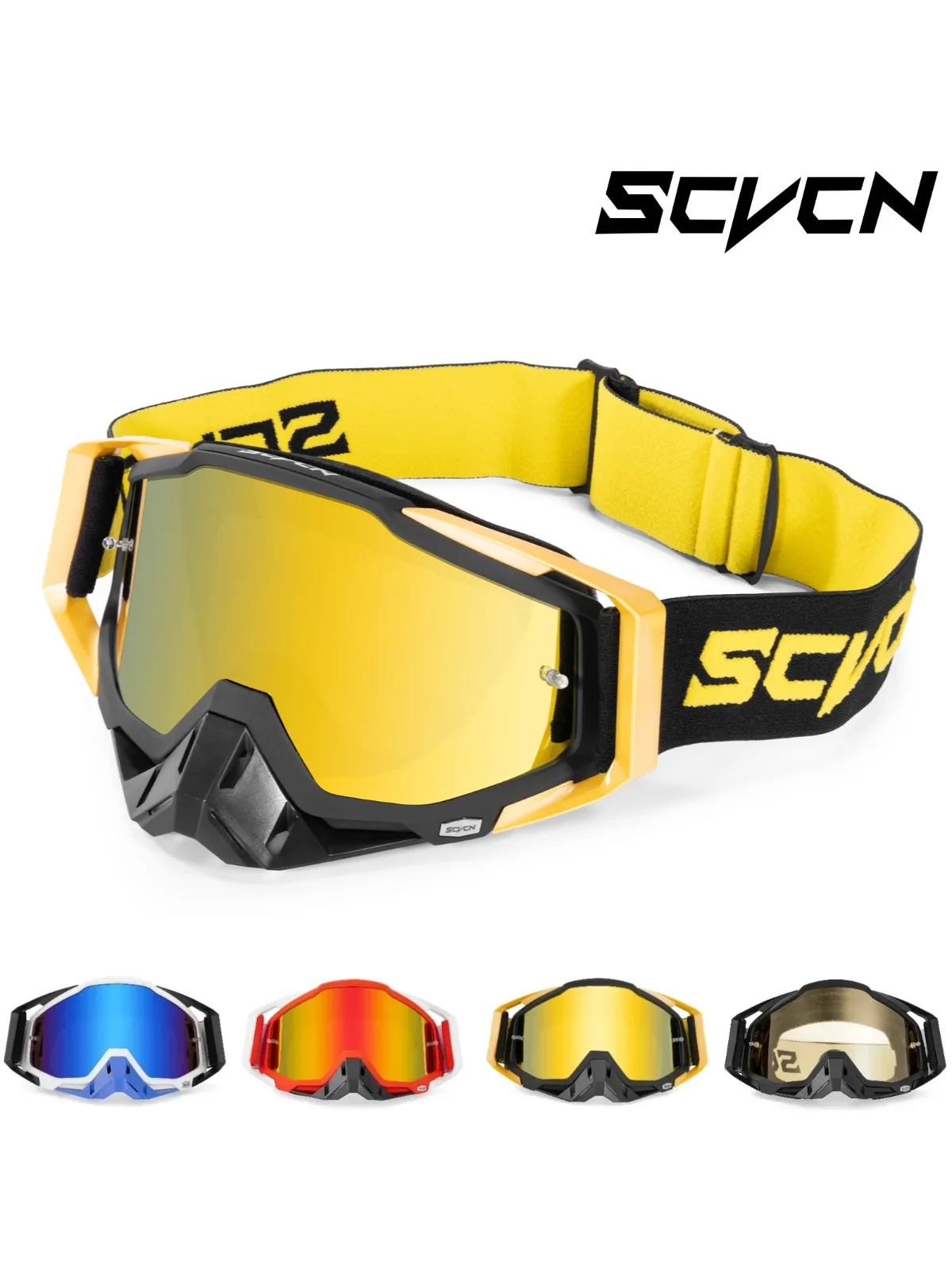 AliExpress SCVCN Windproof Sunglasses Motocross Glasses Motorcycle Man ATV Mask Protection Skiing Cycling Snowmobile Off-Road Snow Goggles