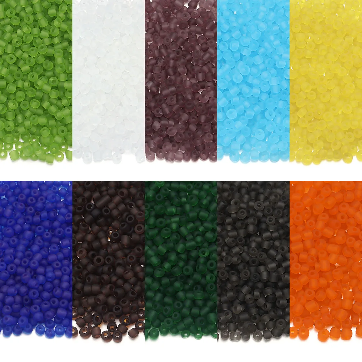20g/Lot Multiple Colors Glass Beads Matte Seed  Beads 4mm Loose Beads  For Jewelry Making DIY Necklace Bracelet Accessories