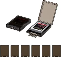 Memory Card Case Holder for 6 / 12 PCS CFexpress Type-B / XQD cards Anti-Shock Clear Plastic Memory Card Organizer Carrying Case