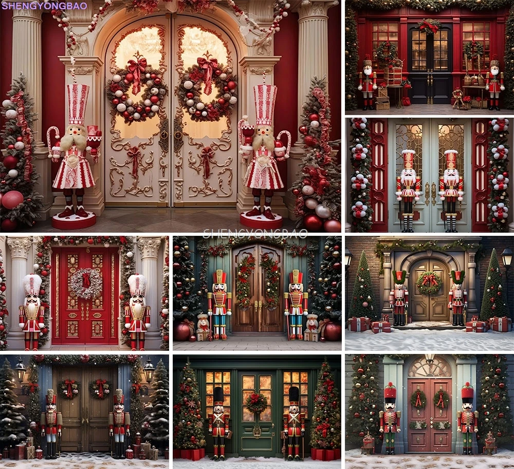 

Festive Christmas Room Fireplace Photography Backdrops Winter New Year Holidays Party Xmas Tree Window Photo Background BR-24