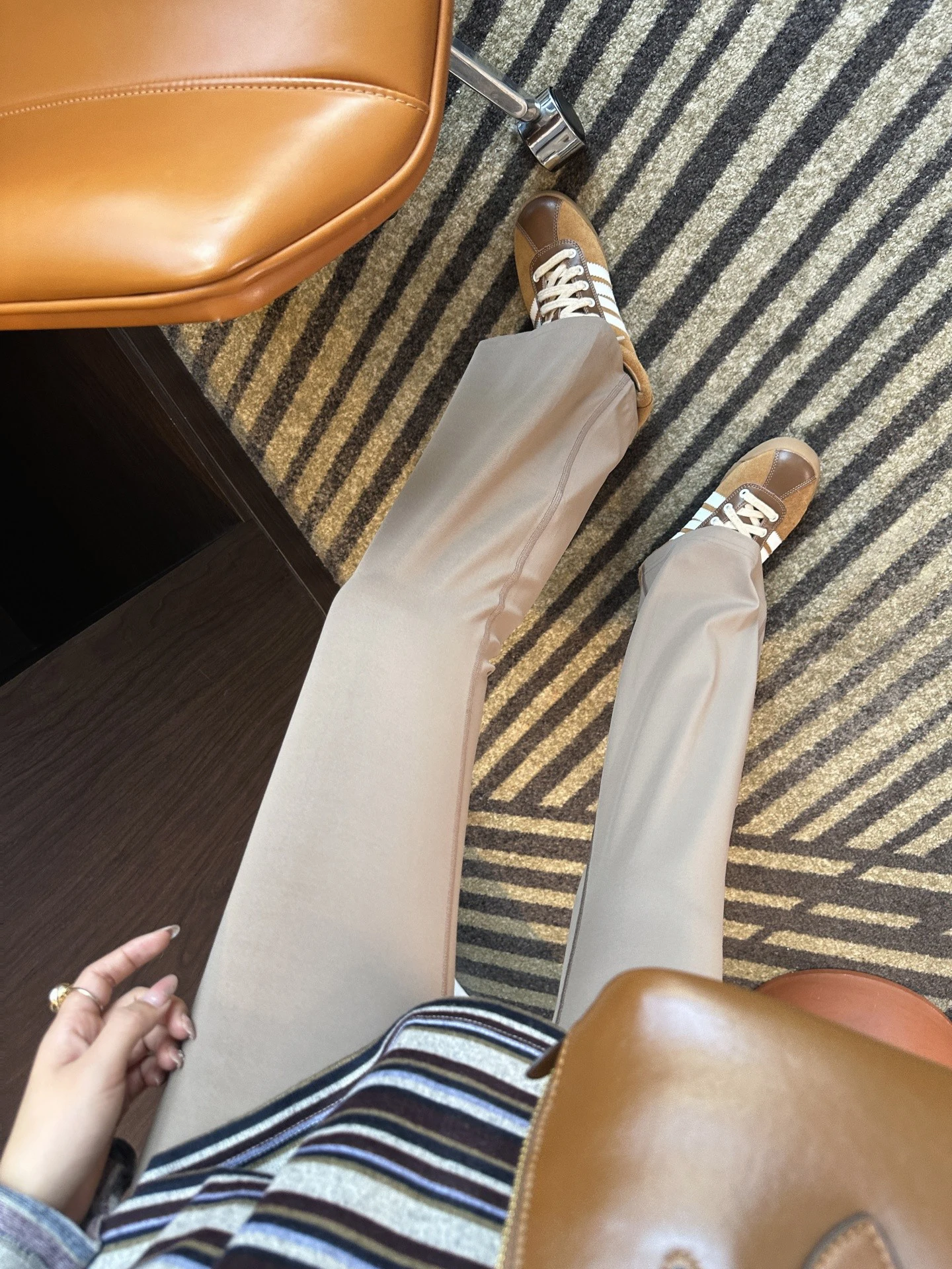 

High Waist Yoga Pants Women's Slim Fit Bell Bot Anti-Bacterial Casual Trousers Enhanced Hip ape Slimming Effect