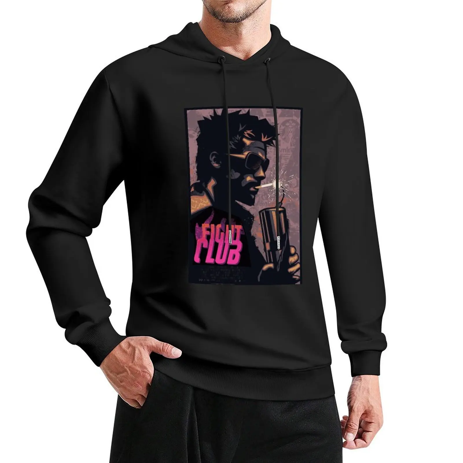 Fight Club Tyler Durden Smoking a Dynamite Pullover Hoodie men's sweat-shirt set mens clothing oversized hoodie