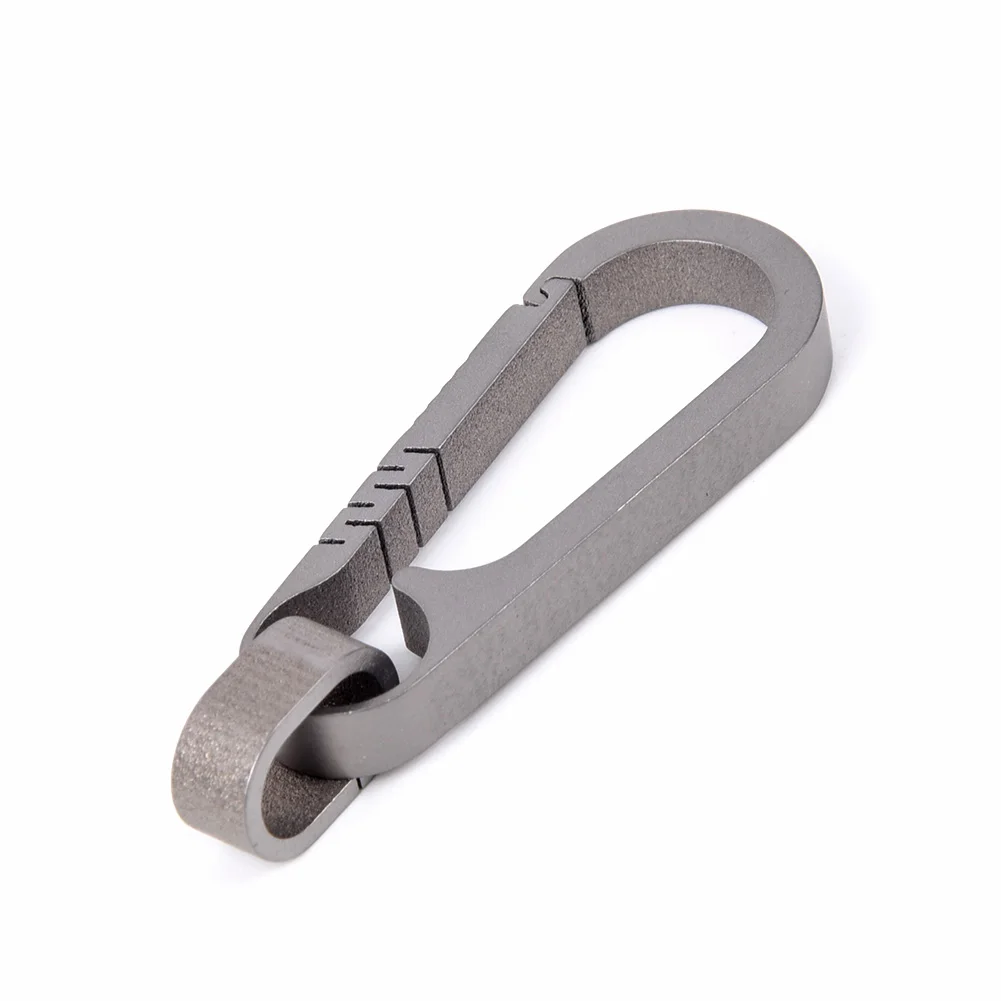 Titanium Alloy Keychains Buckle Car Key Waist Keychain Pendant Hanging 55mm Chain Ring Buckles Opener Outdoor Tool