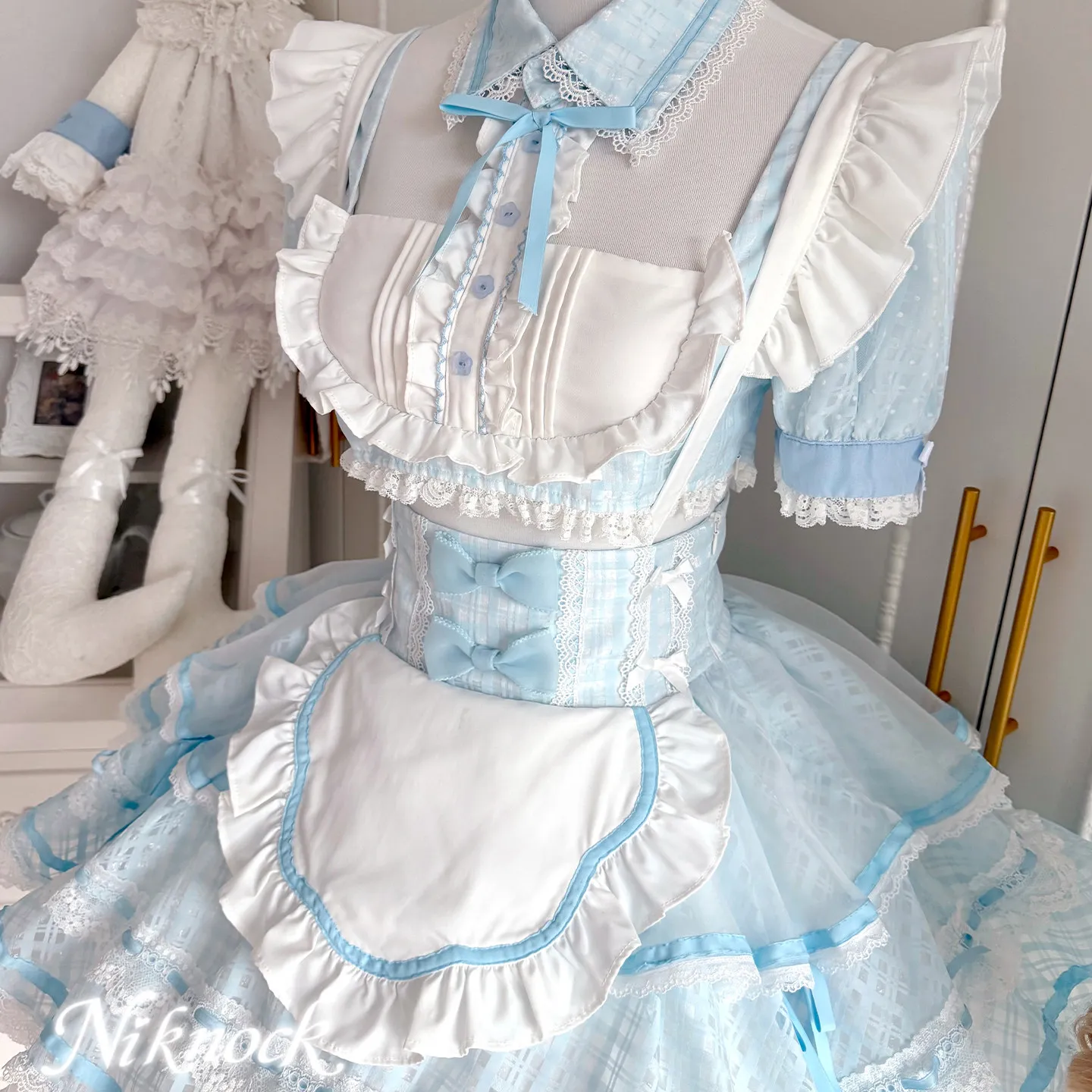 Costume d'idole Grid Story au design original, tenue de demoiselle d'honneur rose mignonne, robe de cosplay Sweet Lolita pour spectacle sur scène et séance photo