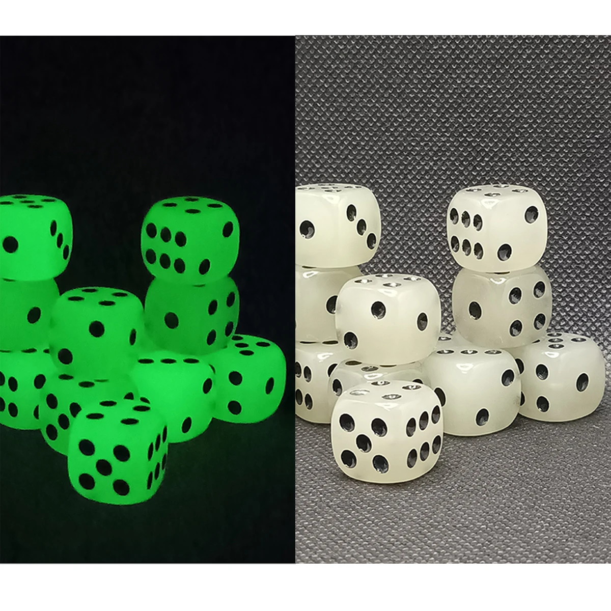 10Pcs Luminous Dado…