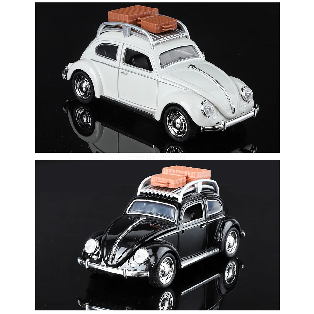 1:32 Volkswagen Beetle Modelle Miniatur Autos Spielzeug Leichtmetallrad Zurückziehen Fahrzeuge Gummireifen Spielzeugauto für Kinder Sammlung Spaß