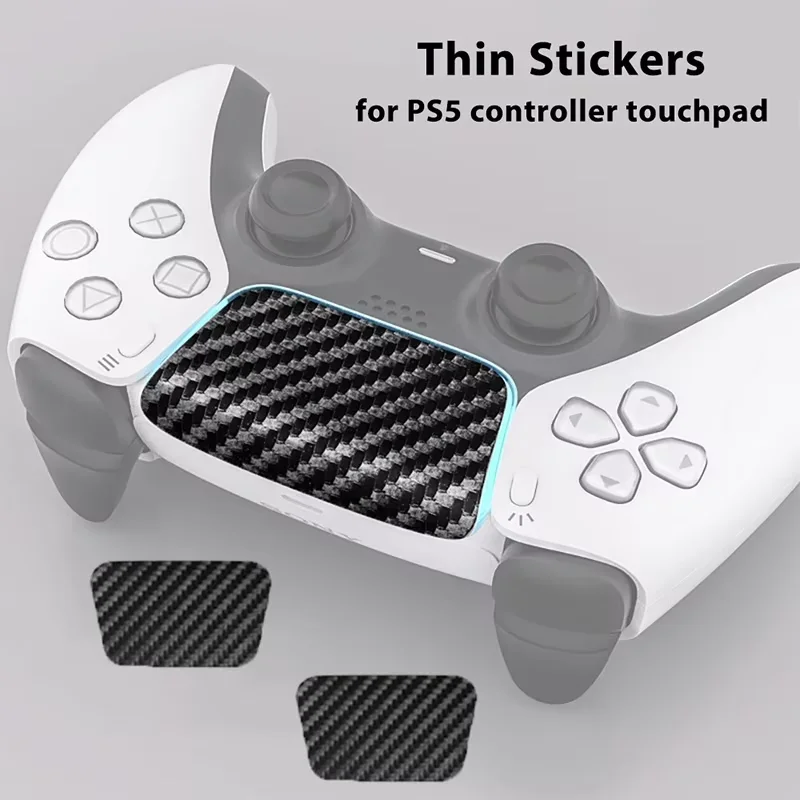 Hautaufkleber für PS5-Controller, einfarbig, Aufkleber mit mehreren Texturen für Playstation 5, Touchpad, Gamepad-Schutz (2 Stück)