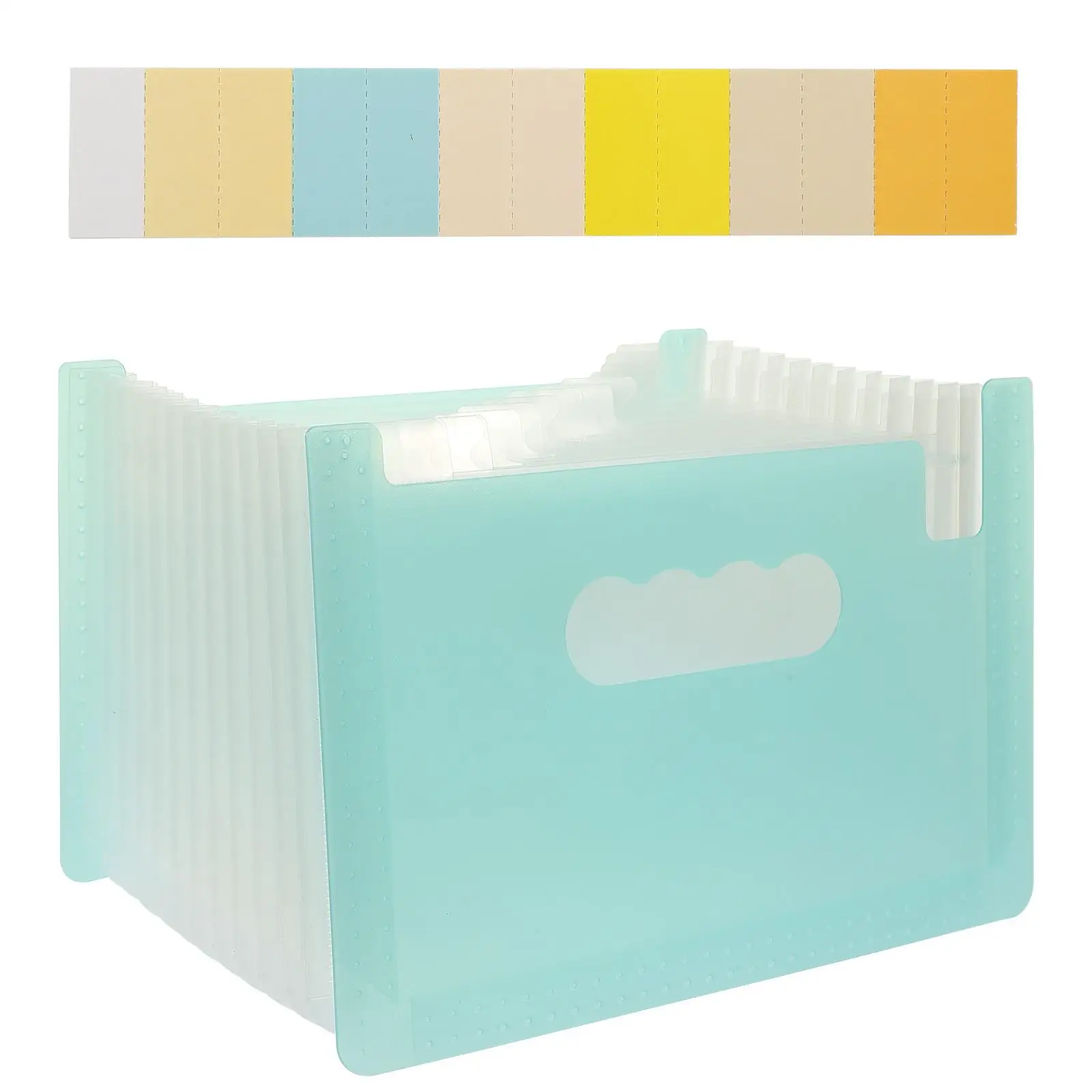 

Filing Folder Ticket Storage Package Work Desk Organizer Multi Functional Sky Blue PP Accordion Document Voucher Card