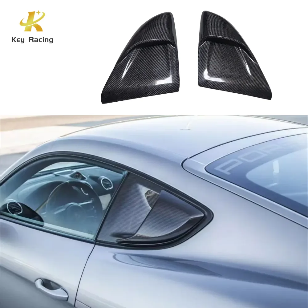 

For Porsche 718 Cayman Modification Aerodynamic Accessories Carbon Fiber Rear Side Car Window Louvers Air Vents Splitter