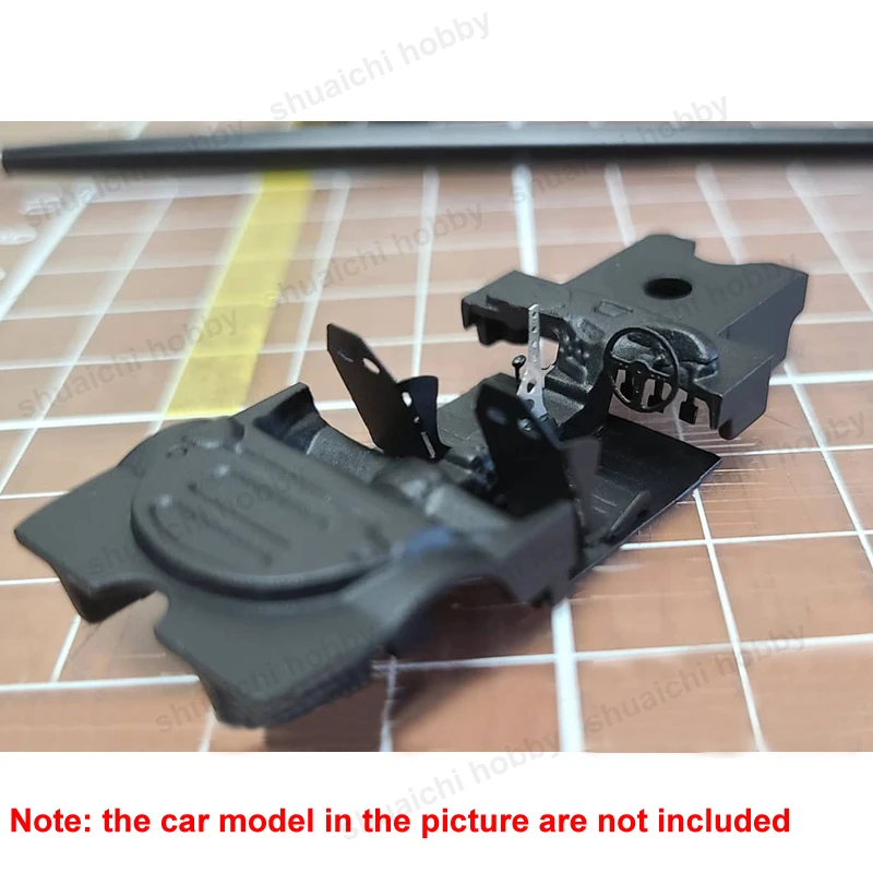 Zestaw do erekcji kierownicy do modelu samochodu wyścigowego w skali 1/64, hamulec ręczny, pedał nożny, akcesoria do modyfikacji wnętrza DIY