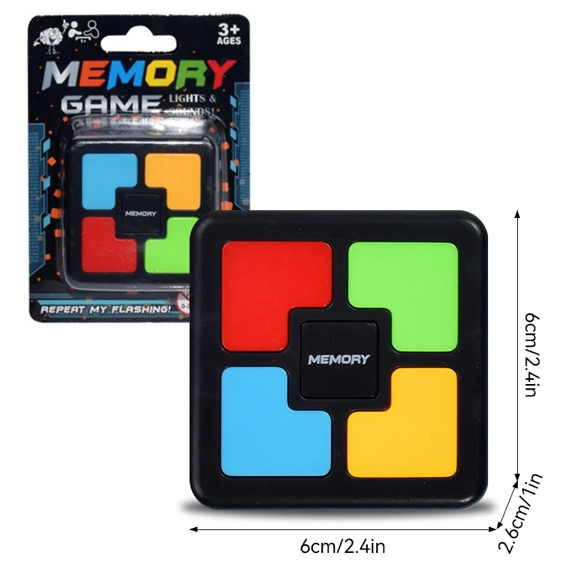 Educational Memory Game Machine with Lights Sounds Toy Interactive Game Memory Training Game Machine Funny Toys for Children