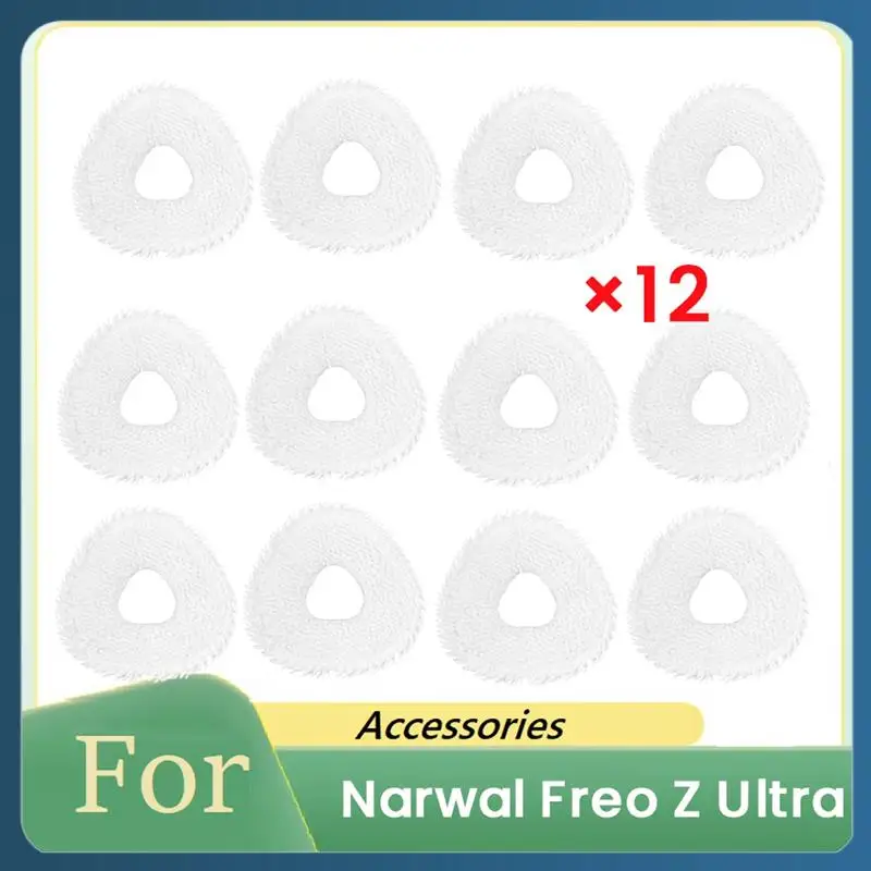 

AB02 12 Pcs Cleaning Rag For Narwal Freo Z Ultra Robot Vacuum Cleaner Parts Replacement
