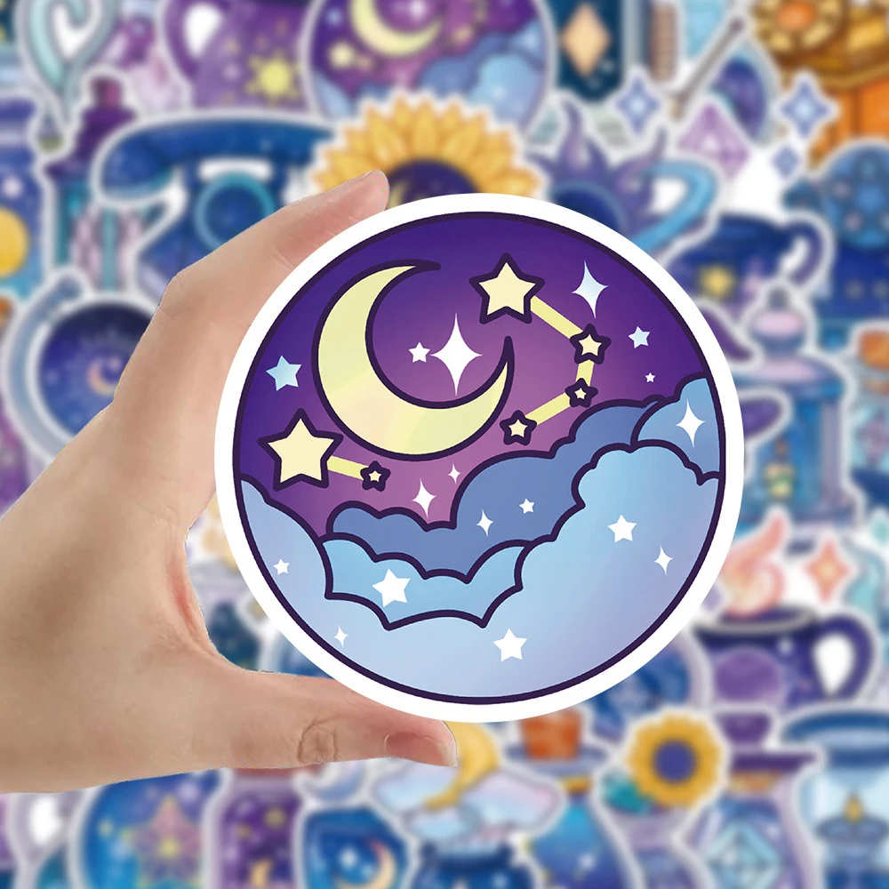 

10/30/50/100pcs Starry Sky Magic Bottle Cartoon Stickers Art Aesthetic Decals Decoration Notebook Phone Case Skateboard Sticker