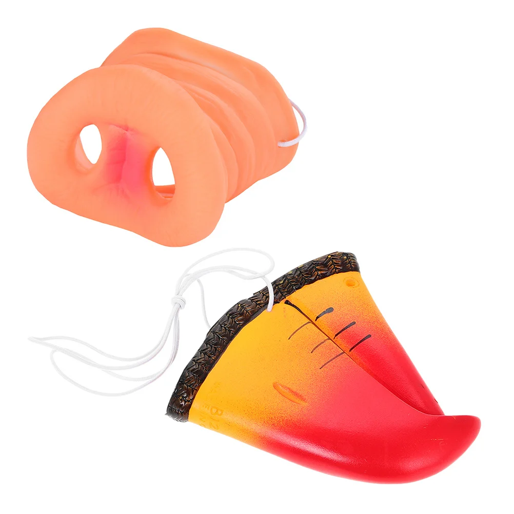 ชุดแต่งกายสัตว์เหมือนจริง 4 ชิ้น ชุดจมูกสัตว์ ชุดจมูกหมูและจมูกนก สำหรับงานคอสเพลย์ งานเทศกาล งานปาร์ตี้ งานแฟนซี งานคาร์นิวัล งานแต่งกาย