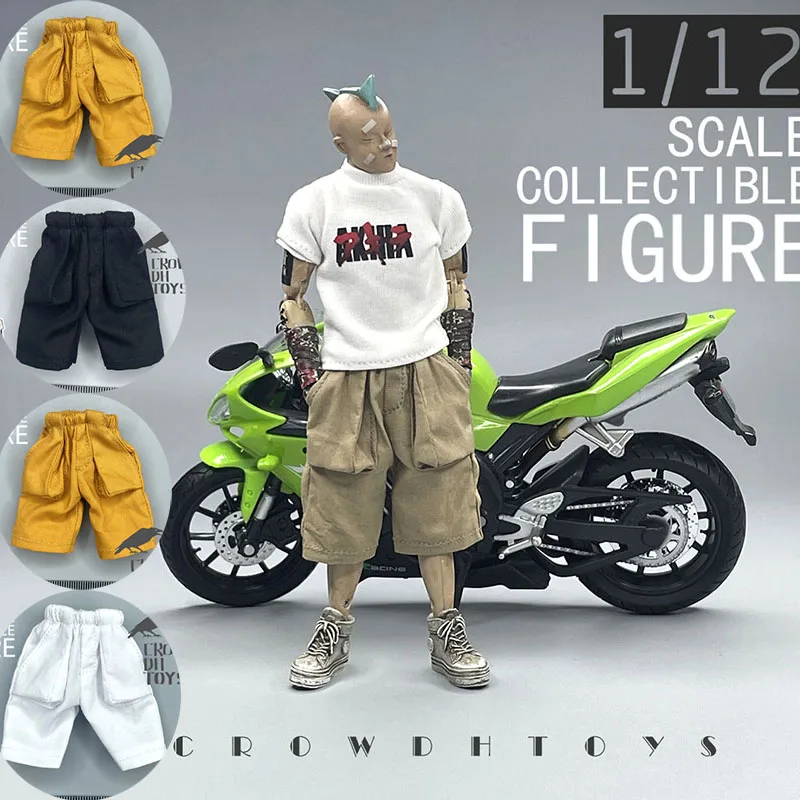 1/12 ذكر الجندي السراويل الاتجاه البضائع غير رسمية متعددة جيب طول الركبة السراويل الرياضية ملحق ل 6 "عمل الشكل الجسم نموذج #5