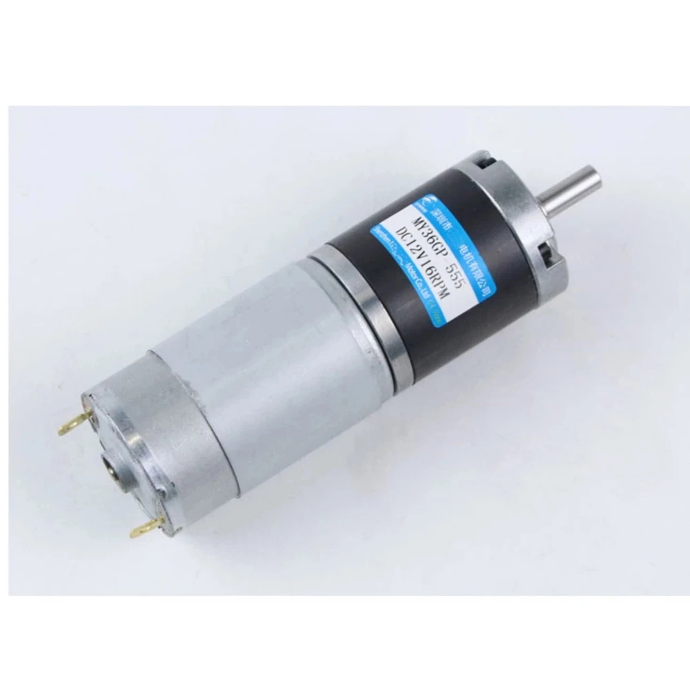 36gp-555 Planetary Gear Motor DC 12V 24V Reduction Speed 11-1540rpm High Torque 100KG Metal Gearbox Moter