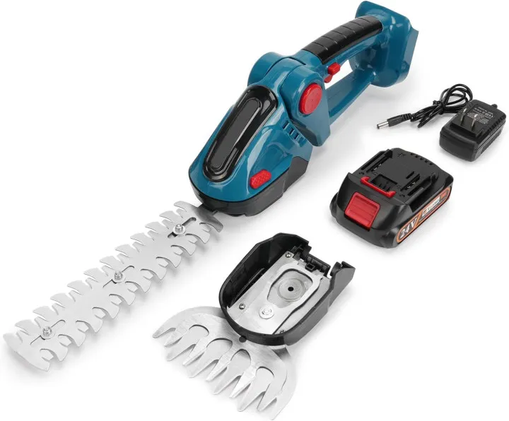 2-in-1 200MM Elektrische Heckenschere Handgeführter Rasenmäher Gartenschere Elektrowerkzeug für Makita 18V Akku – Detail 9