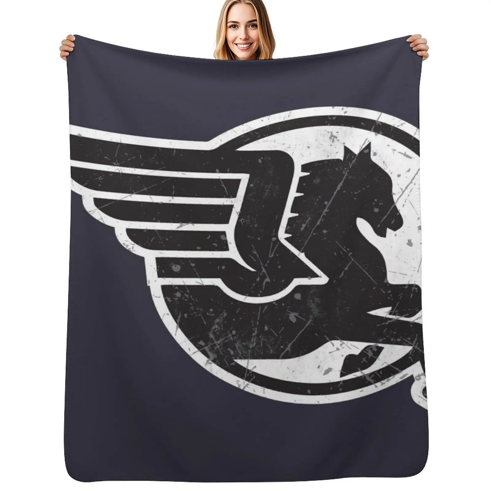 

Buell Pegasus Motorcycle Vintage Throw Blanket Spring Fall Cozy Throw Blanket for Couch