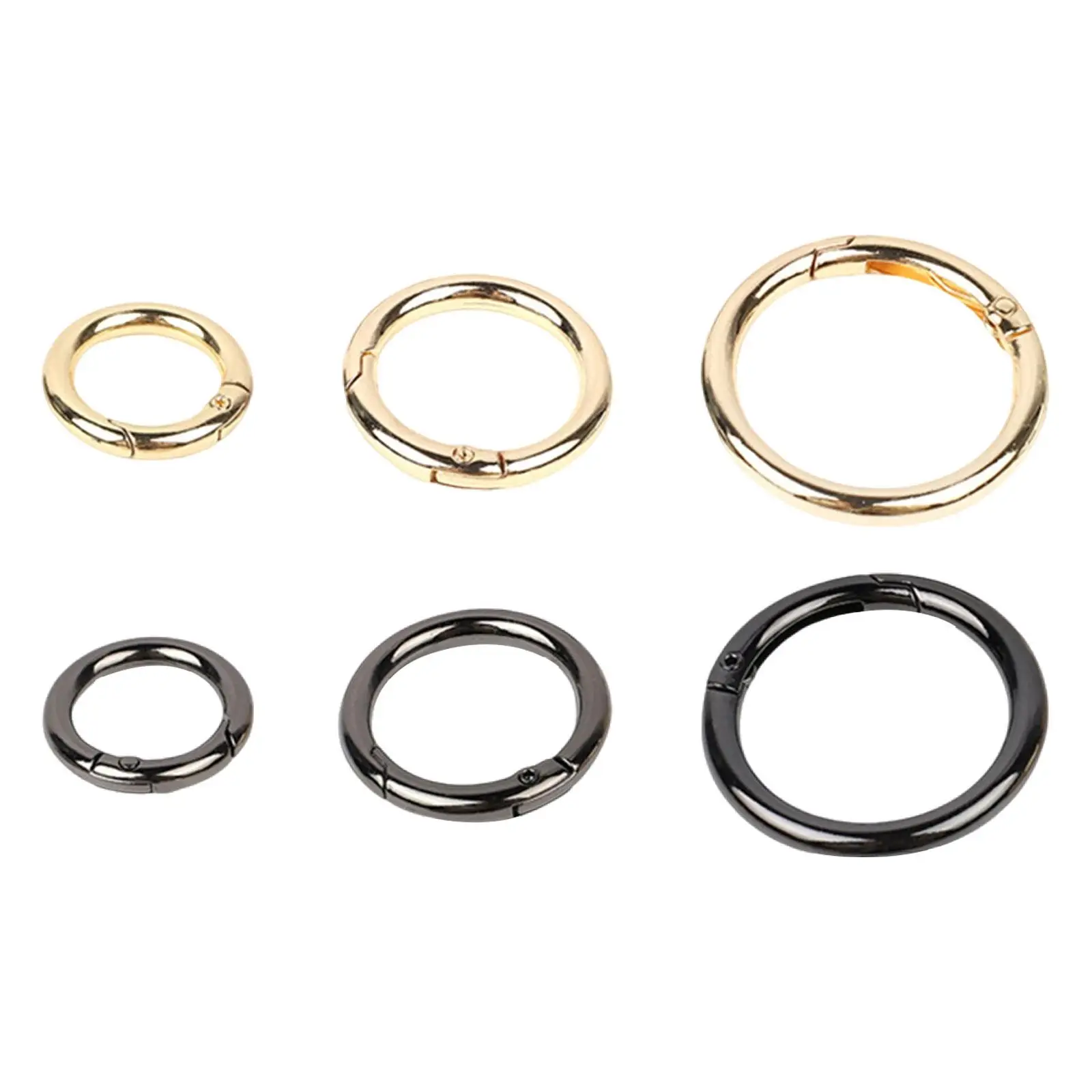 5 Pieces Spring Rings Buckles Practical Keychains Clamp Clasps Modern Purse DIY Bags Organizing Accessory Carabiner Clip Snaps