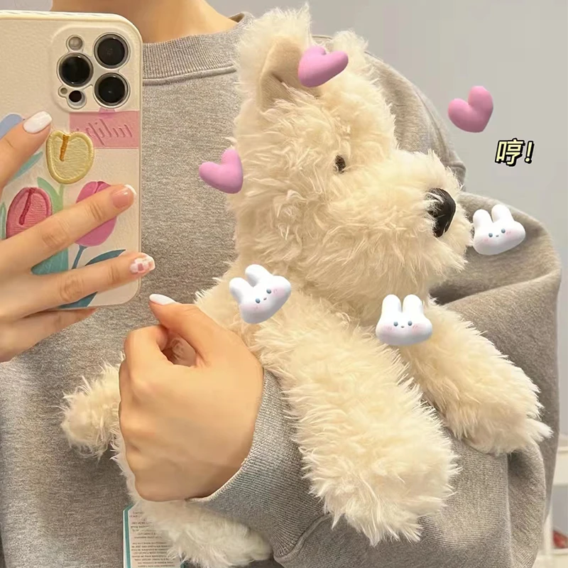 Lindo cachorro de las tierras altas del oeste muñeco de peluche pequeño lindo mascota muñeca niña almohada para dormir juguete de regalo Animal Crossing Kawaii peluche Kawaii