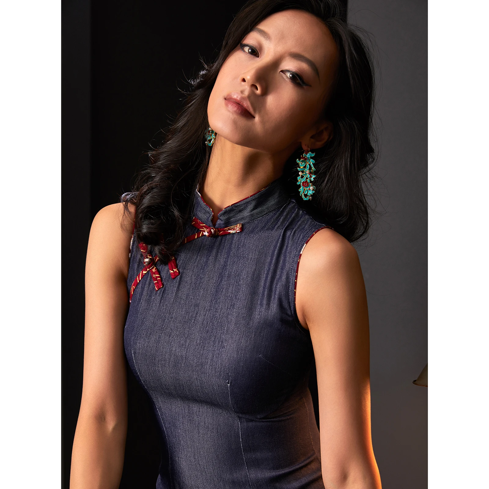 

Летнее платье ручной работы в стиле ретро с пуговицами для девочек, оригинальный дизайн, стройнящее, в китайском стиле, с флагом, модное, для женщин