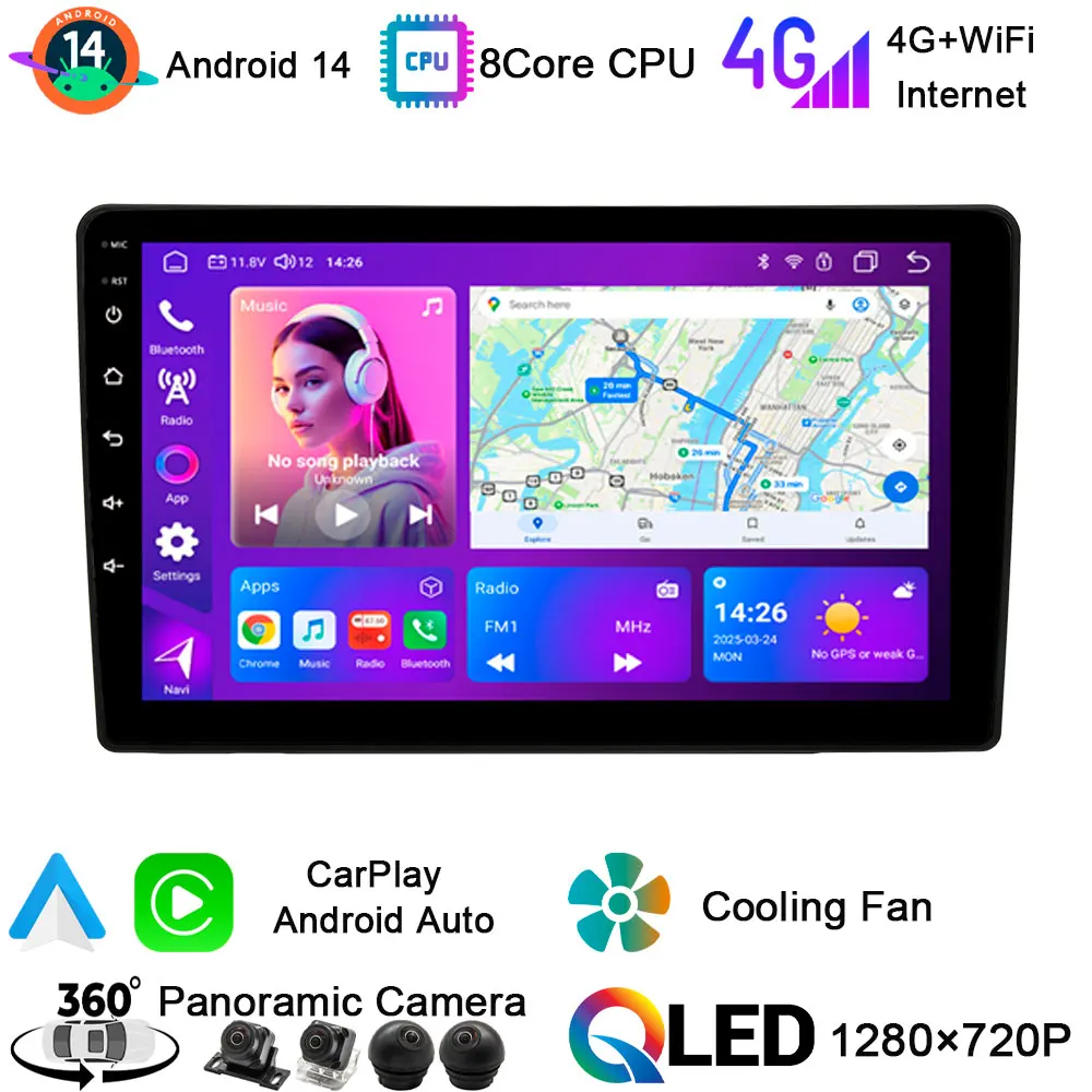 Android 14 inalámbrico Carplay e Auto WIFI + 4G por para Ford Transit V363 Custom2017-23 autoradio lettore Video multimediale estéreo