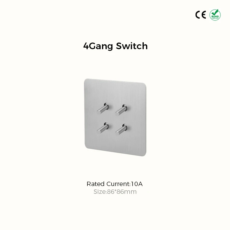 Avoir Mat Zilver Vintage Tuimelschakelaar Paneel Messing Hendelschakelaars Drukknop Home Improvements Lichtschakelaars Dimmer Sockets interrupteur 220v wand contactdoos dimmer schakelaar 220v