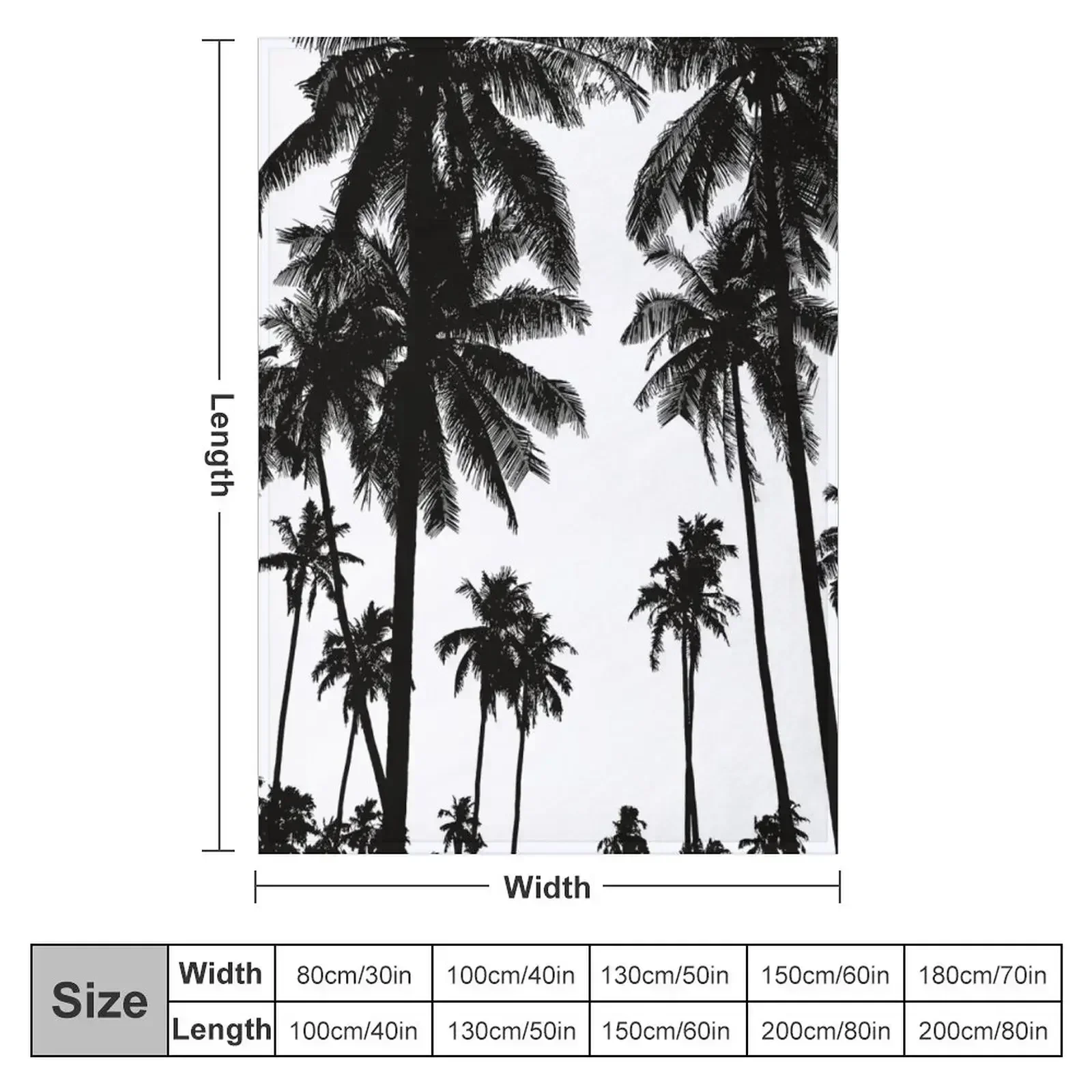 Palm Tree Silhouette - Throw Blanket for babies halloween Luxury Brand Decorative Throw Soft Baby Blankets