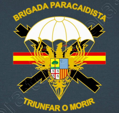 Triunfar O Morir. Camiseta Brigada Paracaidista Español. 100% Algodón, De Alta Calidad, De Gran Tamaño, Casual