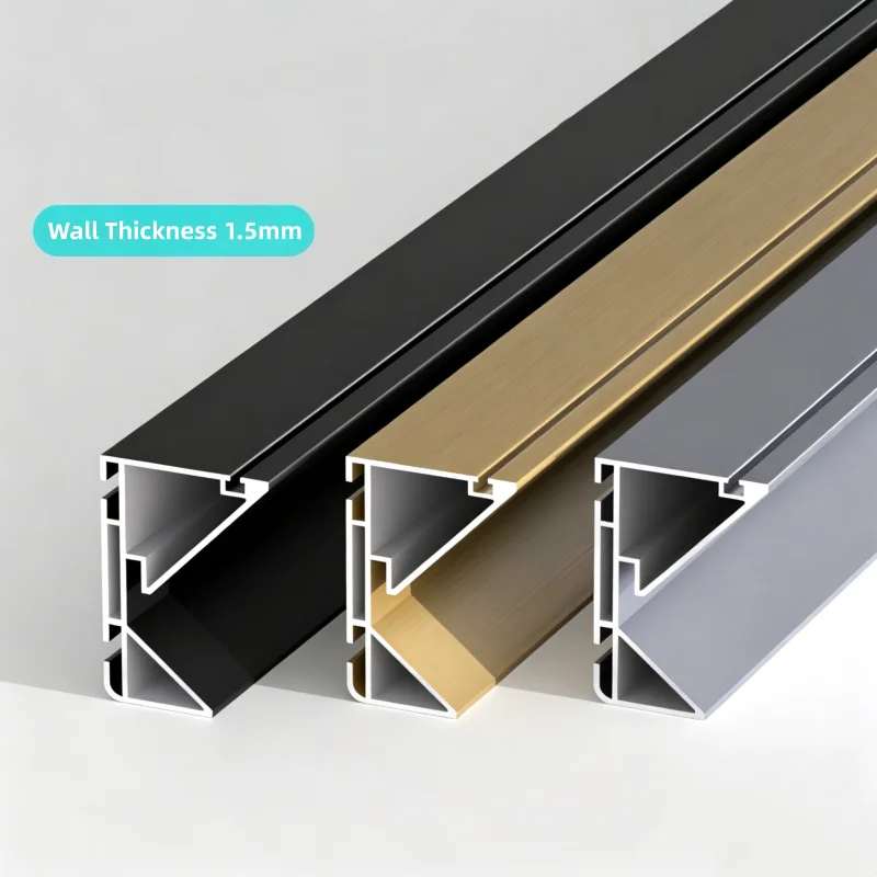 Kitchen Island K Shape Handleless Aluminum Profile Thick Cabinet Hidden Light Groove Floating Led Channel for Cabinet Counter