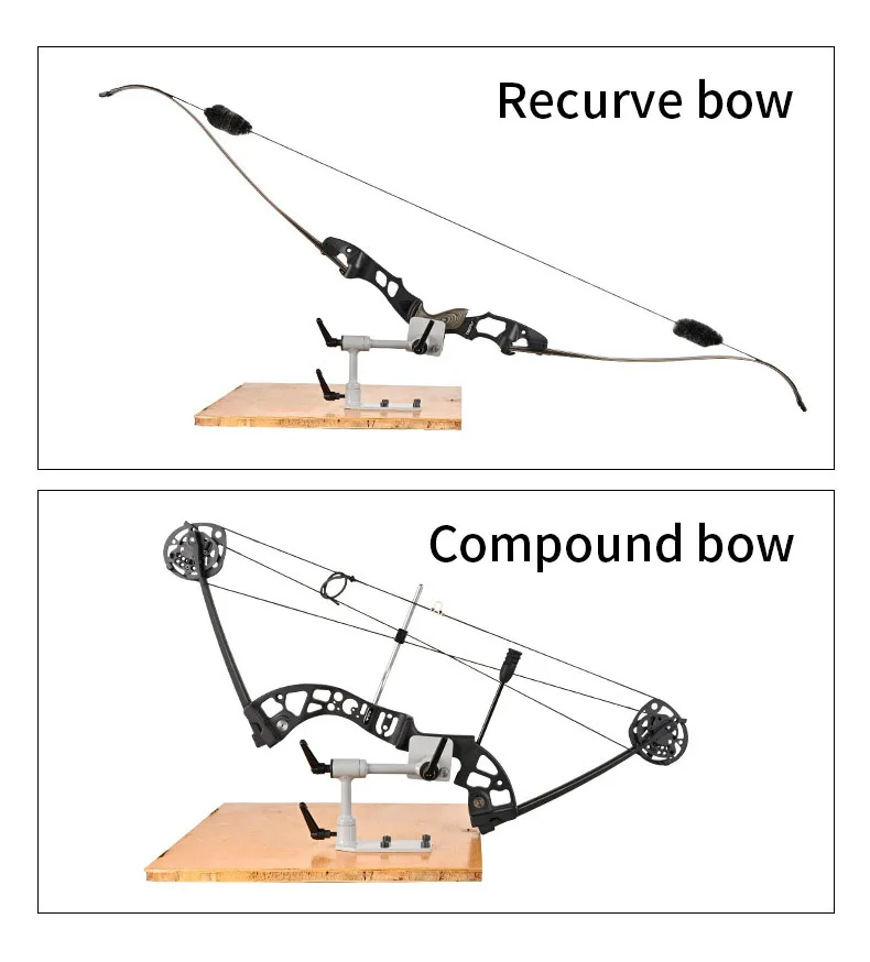 Archery Bow Vise Bow Tune Stand 360° Adjustable Metal Recurve/Compound Bow Regulator Tool Hunting Shooting Calibration Equipment